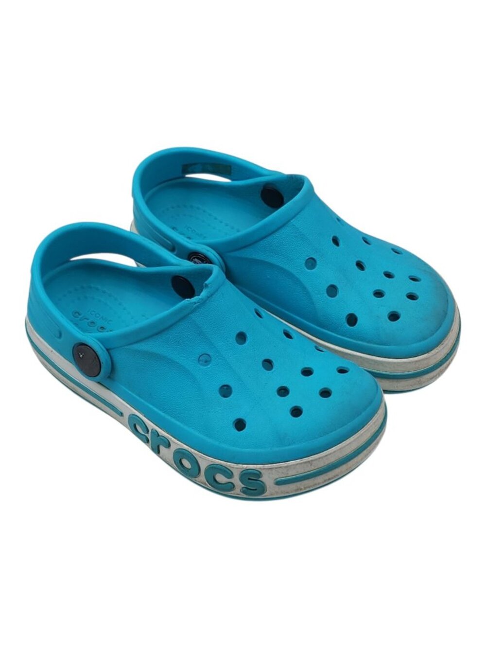 Crocs C10 Blue Slip-On Clogs With Adjustable Heel Strap For Kids Blue